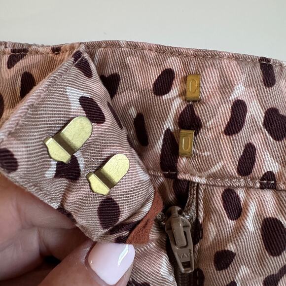 Anthropologie Isobel Cheetah Animal Print Pleated Wide Leg Pants Size Small EUC - Picture 9 of 16